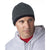 UltraClub Men's Heather Grey/Black Two-Tone Knit Beanie