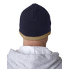 UltraClub Men's Navy/Stone Two-Tone Knit Beanie