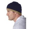 UltraClub Men's Navy/Stone Two-Tone Knit Beanie