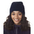 UltraClub Women's Navy Waffle Beanie