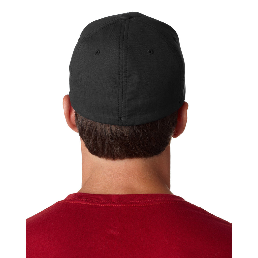 UltraClub Men's Black Flexfit Cool & Dry Cap