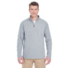 UltraClub Men's Silver Cool & Dry Quarter-Zip Microfleece