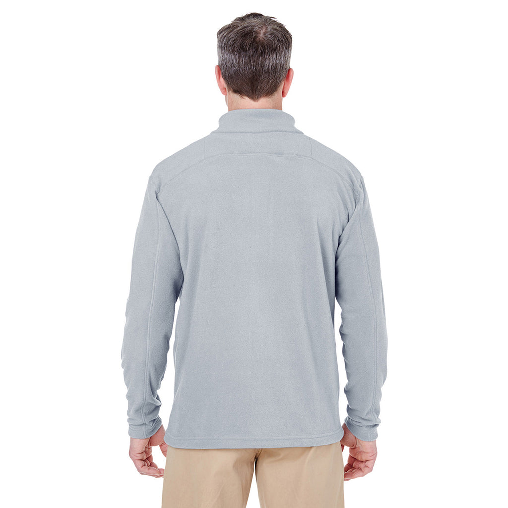 UltraClub Men's Silver Cool & Dry Full-Zip Microfleece