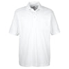 UltraClub Men's White Cool & Dry Mesh Pique Polo with Pocket