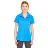 UltraClub Women's Coast Cool & Dry Jacquard Stripe Polo