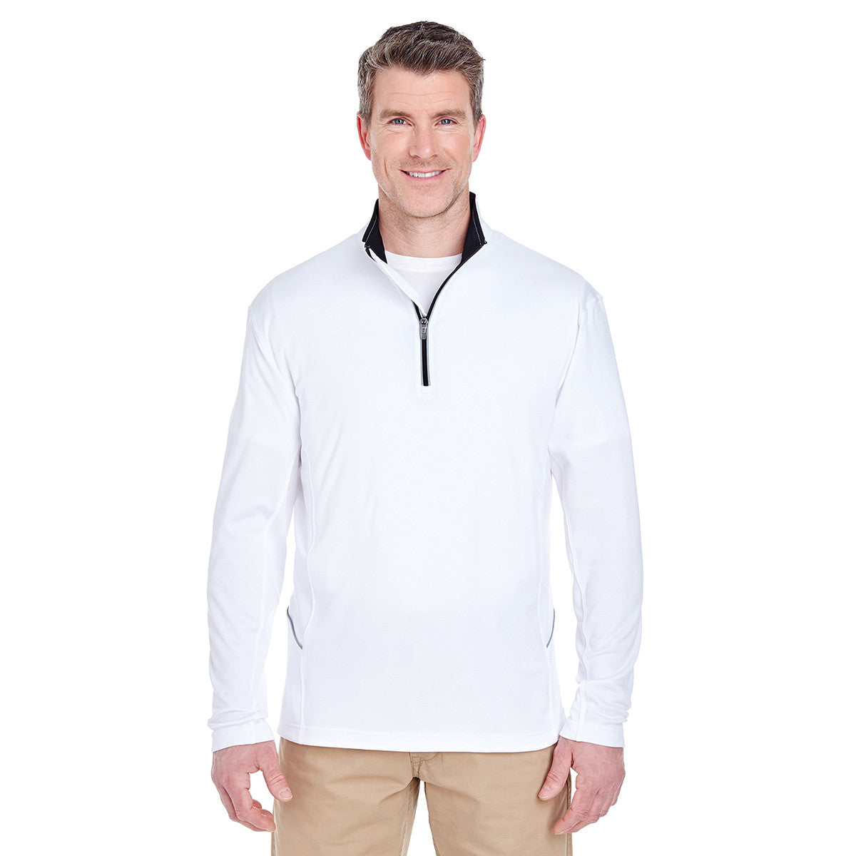 Men's Levelwear White Washington Nationals City Connect Asher Insignia Core Quarter-Zip Pullover Top