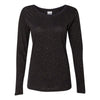 J. America Women's Black/Gold Glitter Long Sleeve T-Shirt