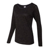 J. America Women's Black/Gold Glitter Long Sleeve T-Shirt