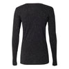 J. America Women's Black/Silver Glitter Long Sleeve T-Shirt