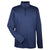 UltraClub Men's Navy/Black Two-Tone Keyhole Mesh Quarter-Zip Pullover