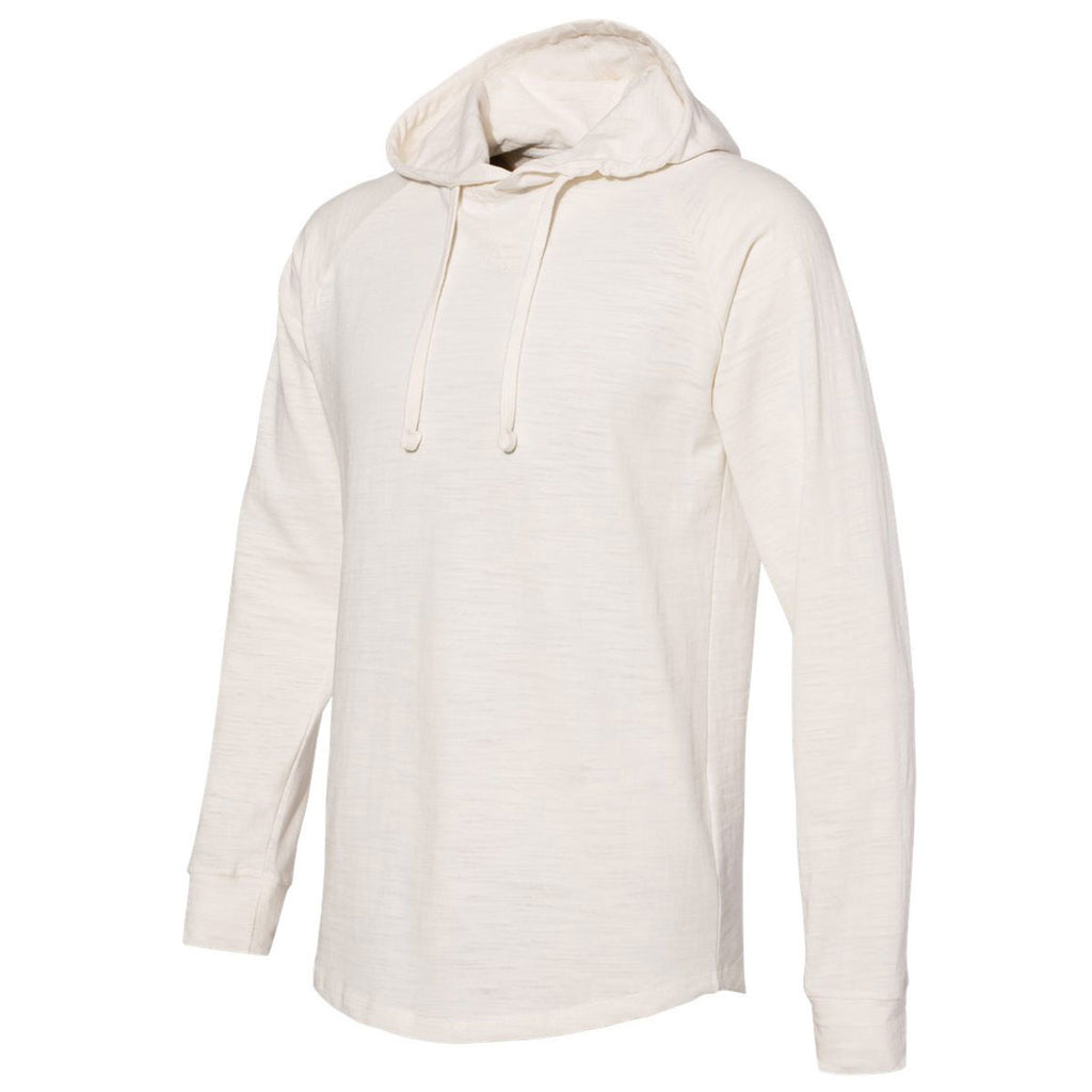 J. America Men's Antique White Vintage Slub Knit Hoodie