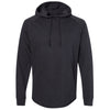 J. America Men's Black Vintage Slub Knit Hoodie