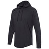 J. America Men's Black Vintage Slub Knit Hoodie