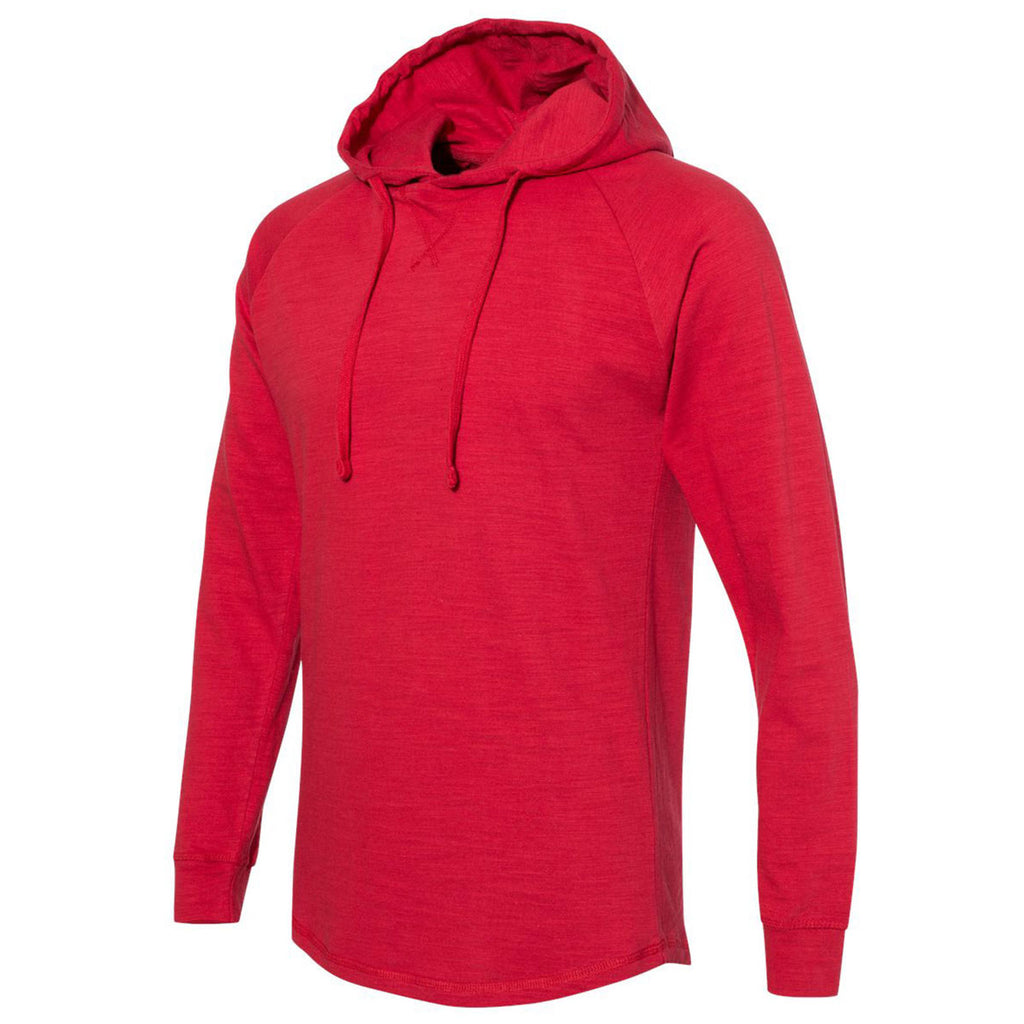 J. America Men's Simply Red Vintage Slub Knit Hoodie