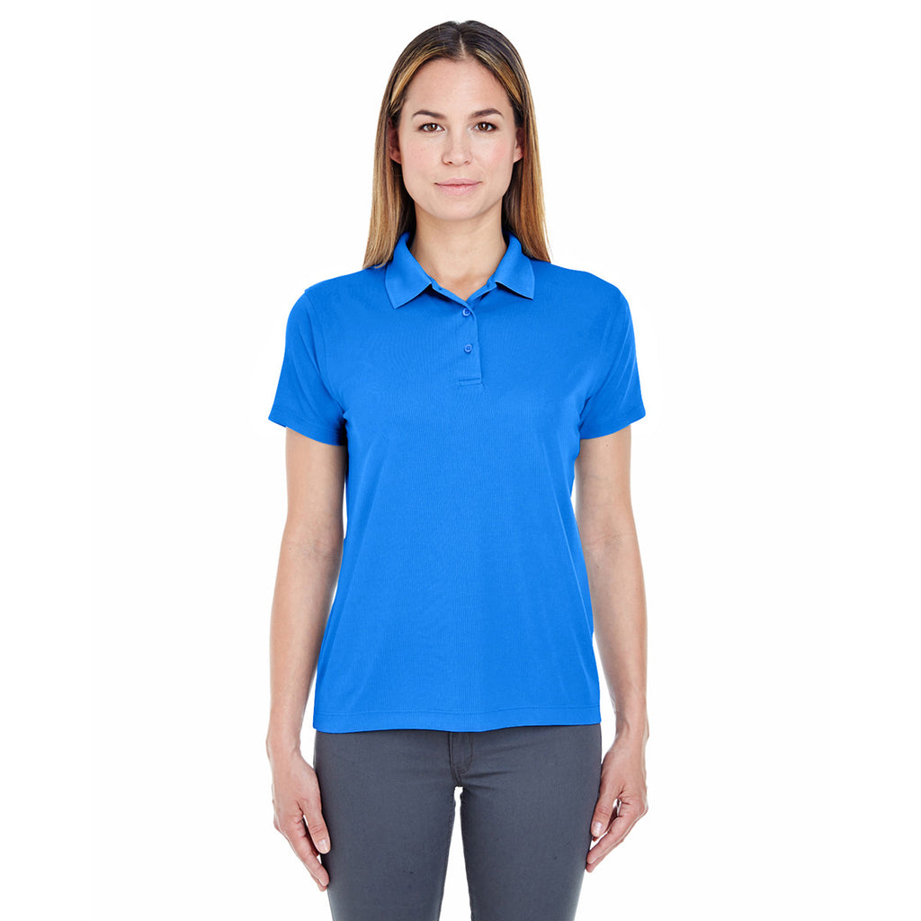 UltraClub Women's Royal Cool & Dry Jacquard Performance Polo