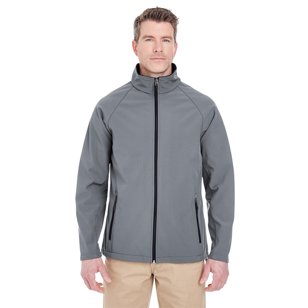 UltraClub Men's Magnet Grey/Magnet Grey Soft Shell Jacket