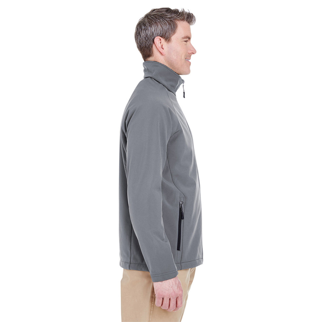 UltraClub Men's Magnet Grey/Magnet Grey Soft Shell Jacket