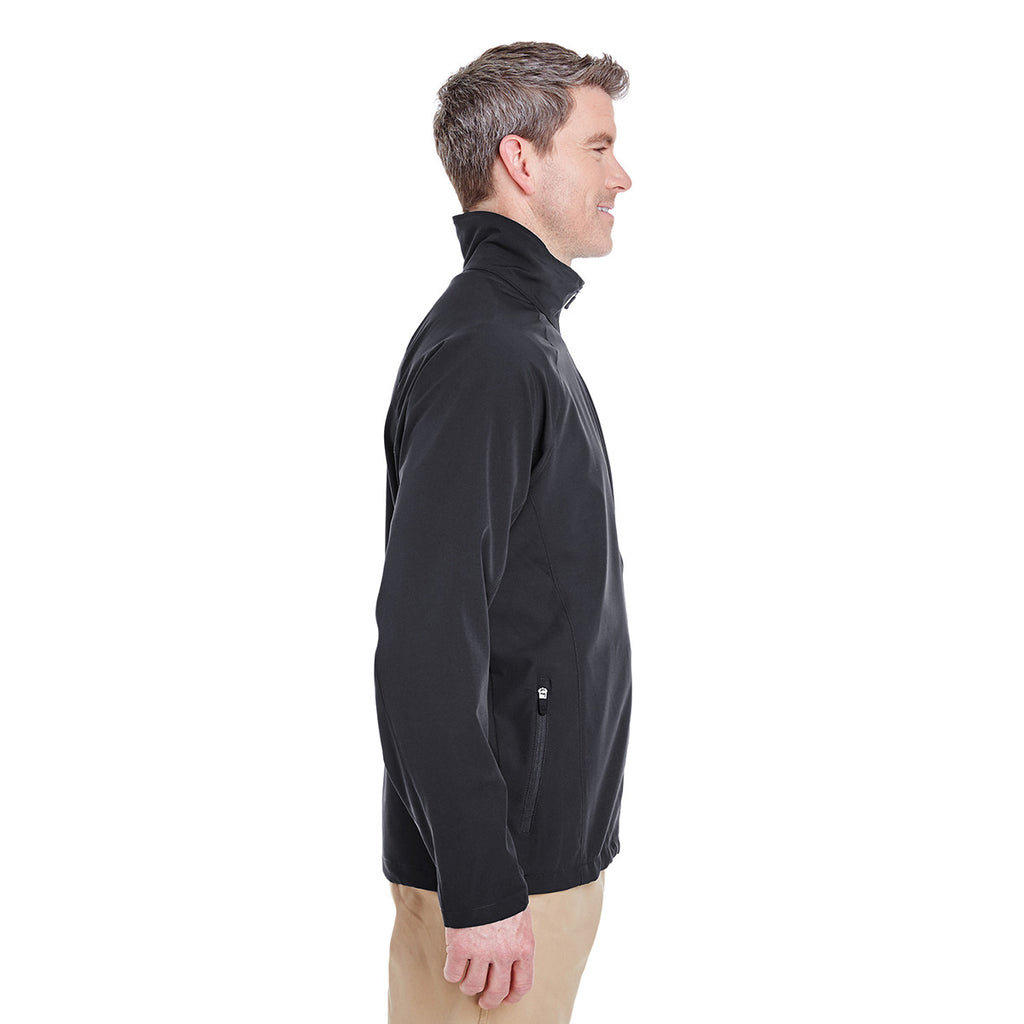 UltraClub Men's Black Lightweight Soft Shell Jacket