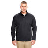 UltraClub Men's Black Two-Tone Soft Shell Jacket