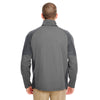 UltraClub Men's Ice Grey/Charcoal Two-Tone Soft Shell Jacket