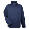 UltraClub Men's Navy Two-Tone Soft Shell Jacket