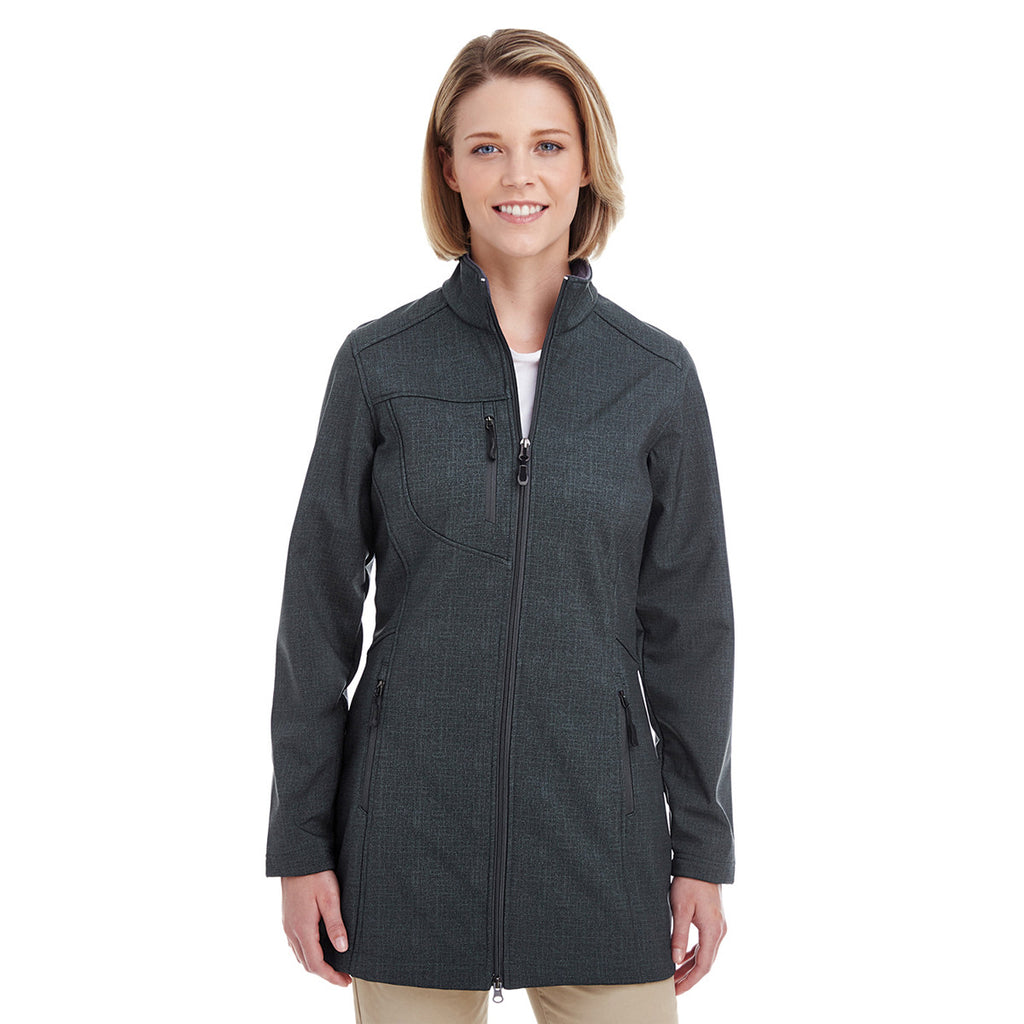 UltraClub Women's Orca Grey Printed Soft Shell Jacket