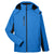 UltraClub Men's Classic Blue/Black Colorblock 3-in-1 Systems Hooded Soft Shell Jacket