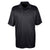 UltraClub Men's Black Cool & Dry Elite Mini-Check Jacquard Polo