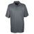 UltraClub Men's Charcoal Cool & Dry Elite Mini-Check Jacquard Polo