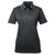 UltraClub Women's Black Cool & Dry Elite Mini-Check Jacquard Polo