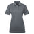 UltraClub Women's Charcoal Cool & Dry Elite Mini-Check Jacquard Polo