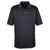 UltraClub Men's Black Platinum Performance Jacquard Polo with TempControl Technology