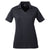 UltraClub Women's Black Platinum Performance Jacquard Polo with TempControl Technology