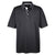 UltraClub Men's Black/White Platinum Performance Birdseye Polo with TempControl Technology