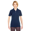 UltraClub Women's Navy/White Platinum Performance Birdseye Polo with TempControl Technology