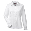 UltraClub Women's White Non-Iron Pinpoint