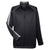 UltraClub Men's Black/Charcoal Cool & Dry Sport Quarter-Zip Pullover with Side & Sleeve Panels