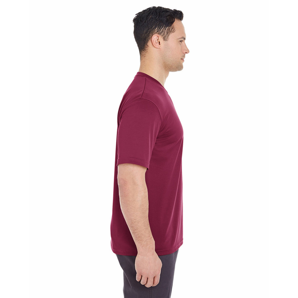 UltraClub Men's Maroon Cool & Dry Sport T-Shirt