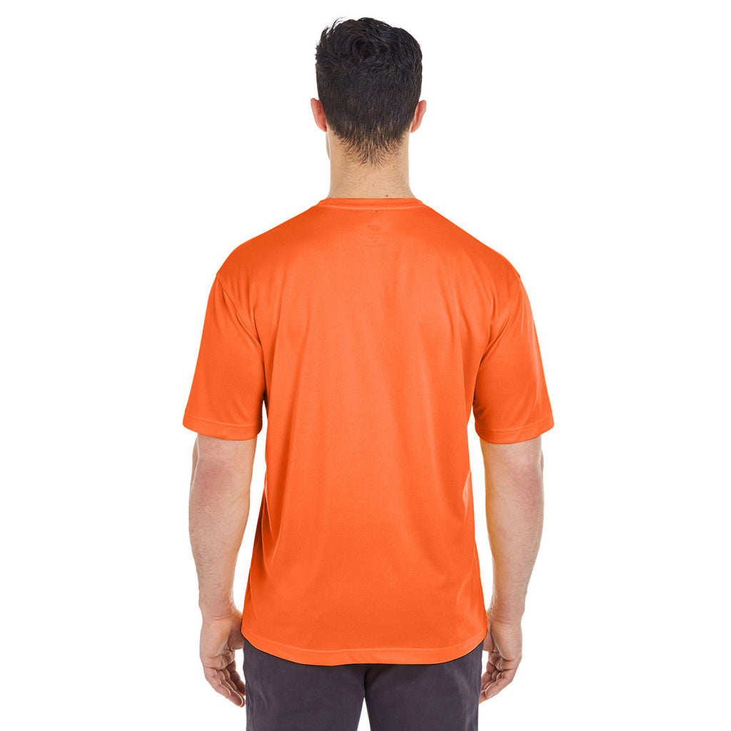 UltraClub Men's Orange Cool & Dry Sport T-Shirt