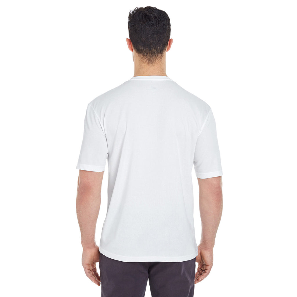 UltraClub Men's White Cool & Dry Sport T-Shirt