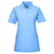 UltraClub Women's Carolina Blue Cool & Dry Elite Tonal Stripe Performance Polo