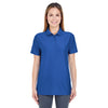 UltraClub Women's Cobalt Cool & Dry Elite Tonal Stripe Performance Polo