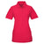 UltraClub Women's Red Cool & Dry Elite Tonal Stripe Performance Polo