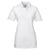 UltraClub Women's White Cool & Dry Elite Tonal Stripe Performance Polo