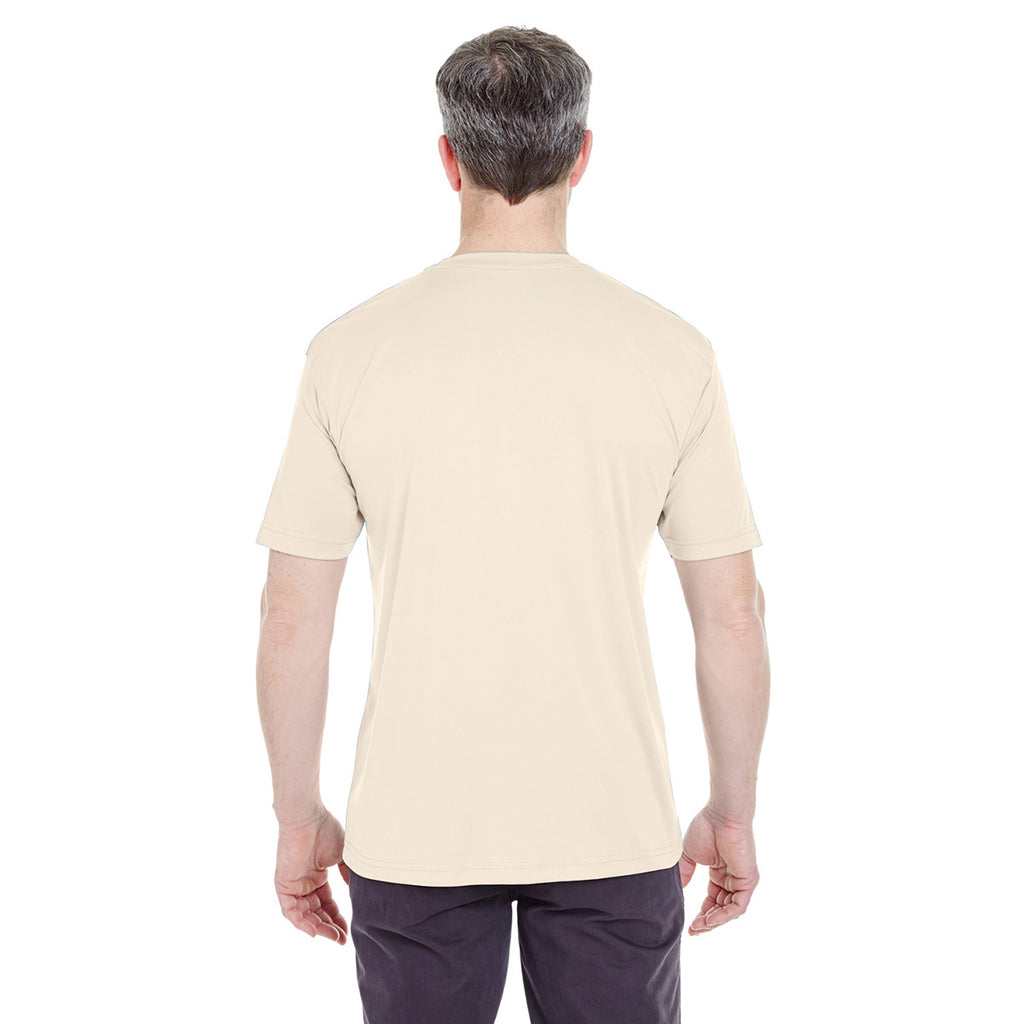 UltraClub Men's Stone Cool & Dry Sport Performance Interlock T-Shirt