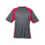 UltraClub Men's Charcoal/Red Cool & Dry Sport Two-Tone Performance Interlock T-Shirt