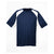 UltraClub Men's Navy/White Cool & Dry Sport Two-Tone Performance Interlock T-Shirt