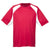 UltraClub Men's Red/White Cool & Dry Sport Two-Tone Performance Interlock T-Shirt