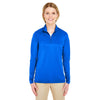 UltraClub Women's Royal Cool & Dry Sport Performance Interlock Quarter-Zip Pullover