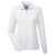 UltraClub Women's White Cool & Dry Sport Performance Interlock Quarter-Zip Pullover